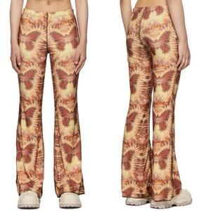 OMIGHTY Orange & Brown Butterfly Bell Bottoms